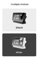 LED Digital Projection Alarm Clock 180° Rotation USB Electronic Ceiling Projector Alarm Clock For Bedroom Bedside Desktop Clock - details 9