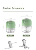 Mini picadora de ajo eléctrica USB, picadora de carne, trituradora de ajo, trituradora de verduras, trituradora de jengibre duradera, utensilios de cocina - details 15