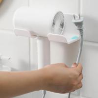 Soporte De Secador De Pelo Montado En La Pared Para Baño Estante De Almacenamiento Plástico Con Adhesivo Fuerte Soporte De Sundries Para El Baño - details 7