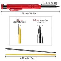 Juego De Lápices De Carpintero Sólidos Mecánicos 3 Colores Herramientas De Construcción Marcado Carpintero Herramientas De Carpintería Para Trabajos Con Madera - details 5