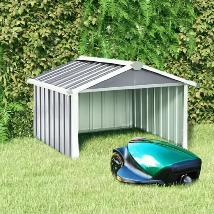 vidaXL COBERTIZO PARA CORTACÉSPED ACERO GALVANIZADO GRIS 92X97X63 CM - 1