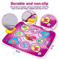 Alfombrilla de Baile Electrónica con Luces LED Ajustable Volumen Incorporado Música 5 Modos de Juego para Regalos de Navidad y Cumpleaños para Niñas Juguetes Interés: Música - details 6