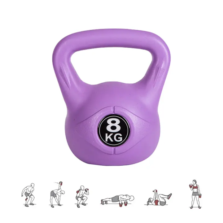 -Pesa Rusa. Pesa Kettlebell de Hormigón con Mango Ergonómico. Mancuerna Kettlebell para Entrenamiento Muscular en Casa y Gimnasio. - 1
