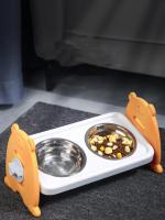 Cuenco De Acero Inoxidable Para Perros Con Soporte De Bambú Elevado Ajustable Alimentador De Alimentos Y Agua Para Gatos Accesorios Para Mascotas - details 0