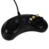 Clásico retro 6 botones mango con cable controlador de juego GamePad joystick joypad para Sega MD2 PC Mac Mega Drive Accesorios - details 4