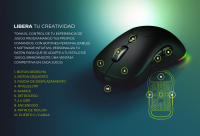 Ratón Gamer YEYIAN Shift 3 en 1 con RGB 6 Efectos | 26000 Dpi | Respuesta 1 Ms | 6 Botones Programables | Batería 600 Ma | USB Tipo C | Cable, Inalámbrico y Bluetooth | Windows 11/Mac OS - details 1