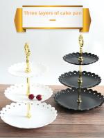 Estante De Tres Niveles Para Pasteles Y Dulces Porta Frutas Y Aperitivos Torre De Buffet Para Fiesta De Navidad Boda Stand De Postres Y Bebidas - details 0