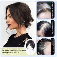 Extensiones De Pelo Sintético H&STAR Con Franja Natural Sin Costuras Extensión De Franja Oblicua Francesa Con Bangs Ocho Caracteres Clip in Para El Frente - details 2