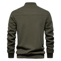 2024 Modelo de primavera y otoño Cuello alto Nueva chaqueta de color sólido para hombres Chaqueta casual Moda Ropa de hombre delgada - details 7