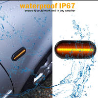 2pcs Luces Laterales De Marcador LED Con Lente Ahumada Amarilla Para Volkswagen MK4 Golf Jetta Bora B5/B5.5 Passat Y Beetle GTI R32 Estilo Euro - details 5