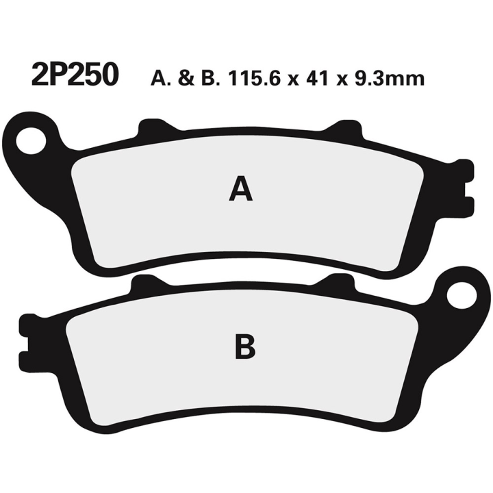 Front brake pads 2p250st 2p250stf3