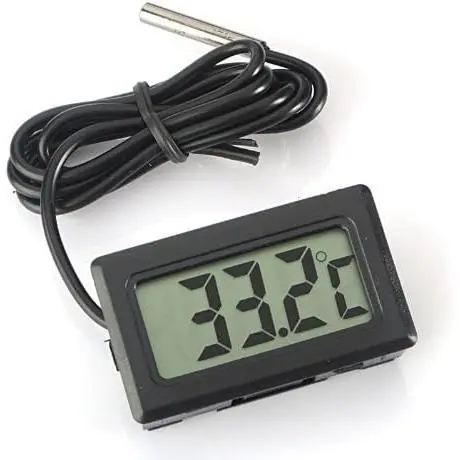Monitor de temperatura con termómetro digital LCD con sonda externa - 1