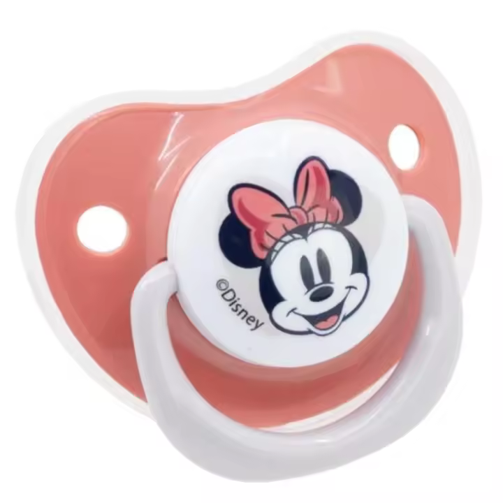 Set 2 Chupetes Tetina Anatomica Silicona 0 A 6 M Con Funda Minnie Mouse Heart Full 78875 - 1