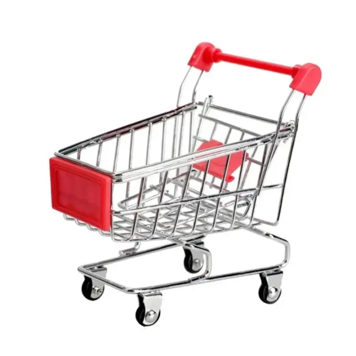 Nueva Mini Carro De Compras Creativo Para Niños Juguete De Artesanía Carro De Herramientas De Almacenamiento Soporte Para Juguetes Regalos Para Niños - 1