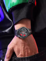 Reloj De Cuarzo Para Hombre NS Cuatro Hojas De Clover Diseño Creativo Casual Correa De Acero Inoxidable Resistente Al Agua - details 6