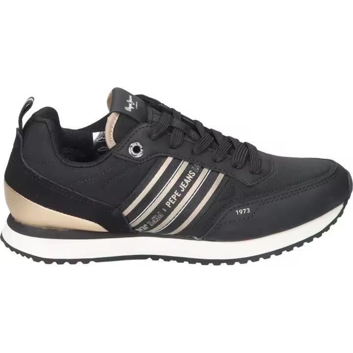 PEPE JEANS | Zapatillas Pepe Jeans Koko Star para Moda Joven – Deportiva Baja en Color Negro con Detalles – Sneakers con Cordones – Estilo Casual – Versátiles y Cómodas – Combinables – Modelo PLS40016-999 - 1