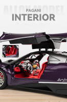 Modelo De Coche Pagani Huayra Sinosaurus a Escala 1:18 Con Sonido Y Luz Vehículo De Metal Para Colección Juguete Para Niños Regalo - details 6
