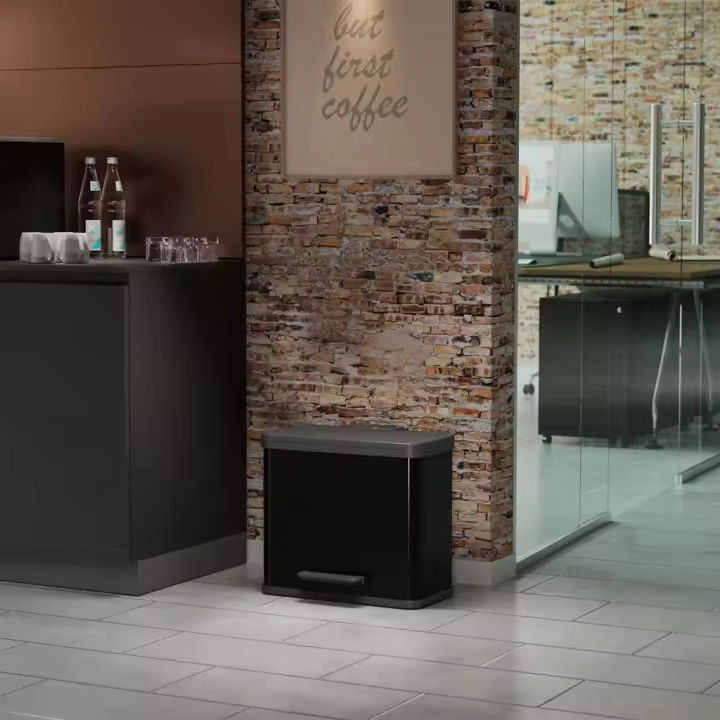 Hailo Cubo con Pedal Oko Trio Plus Tamaño L 3x9 L Papelera Tacho Basura Color Negro,  Blanco,  Plateado y mas - 1