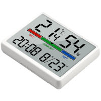 Reloj Electrónico De 3.5 Pulgadas Con Medidor De Temperatura Y Humedad Indor Sensor LCD Estación Climática Digital - details 1