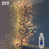 Árbol De Cerezo En Flor LED 72 Luces USB Con 8 Modos Lámpara De Cadena Colorida Para Decoración De Habitación Boda Y Navidad - details 0
