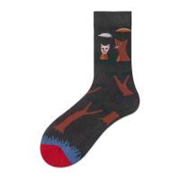 Calcetines De Algodón Para Mujer Estilo Harajuku Con Diseño De Pintura Artística Divertida Kawaii Paisaje Girasol Y Dinosaurio Regalo De Navidad - details 22
