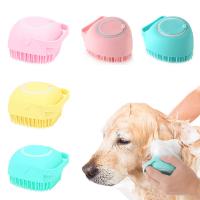 Cepillo De Baño Para Perros Y Gatos Con Dispensador De Shampoo Masajeador De Silicona Para Mascotas Herramienta De Limpieza Para Perra Cachorro Accesorios Para Perros - details 1