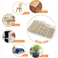 Pegatinas De Tela Autoadhesivas 48PC Beige Tamaños Variados Para Patas De Muebles Sillas Y Mesas Protección Antideslizante Anti-Rasguños - details 1