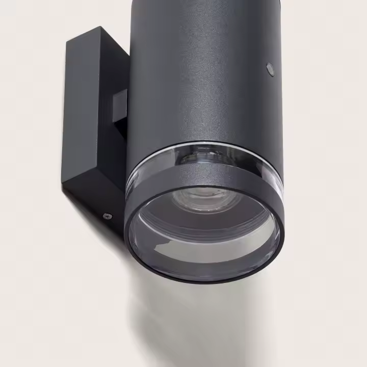 Ledkia Aplique de Pared Exterior Iluminación Doble Cara Dez con Sensor Crepuscular Antracita - 1