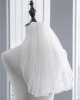 Velo De Novia Crystal Corto 1 Capa Malla Suave Con Peine Accesorios De Cabello Para Boda Para Mujeres Y Niñas - details 2