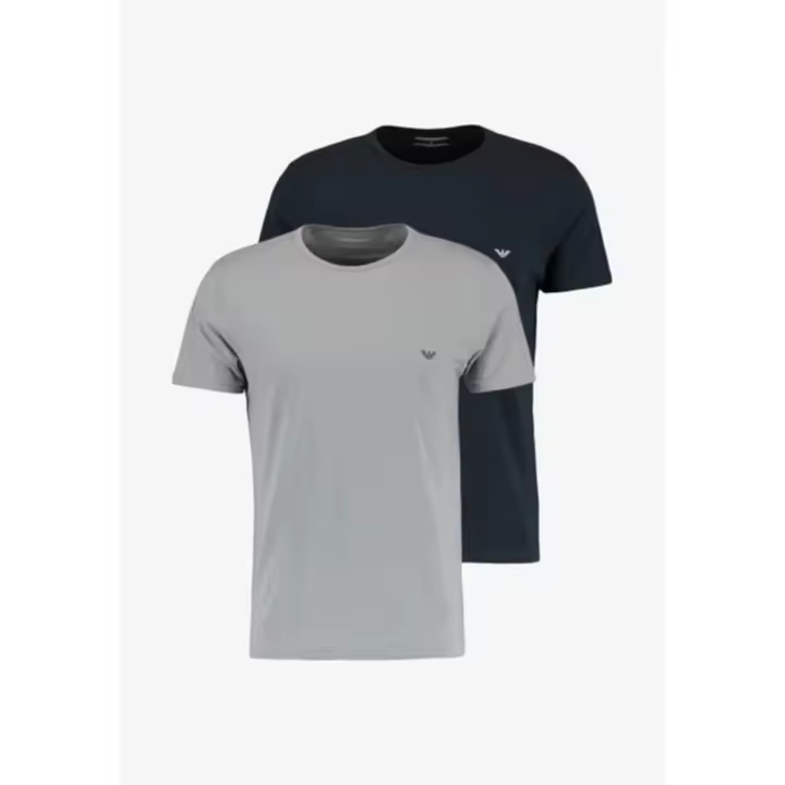 Pack 2 camisetas Emporio Armani 111267 3F720 07448 gris/marino - 1
