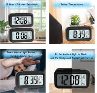 LCD Despertador Digital with Repetición de Datos de Temperature, Reloj de Mesa de Viajes para Sala de Oficinas Familiares - details 0