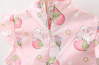 Vestido De Verano Para Bebé Niña Estilo Chino Qipao Con Manzana De Fresa Y Conejo Decorativo Ropa Suave Y Delgada Sin Mangas Para Niños Y Niñas De 1 a 2 Años - details 9