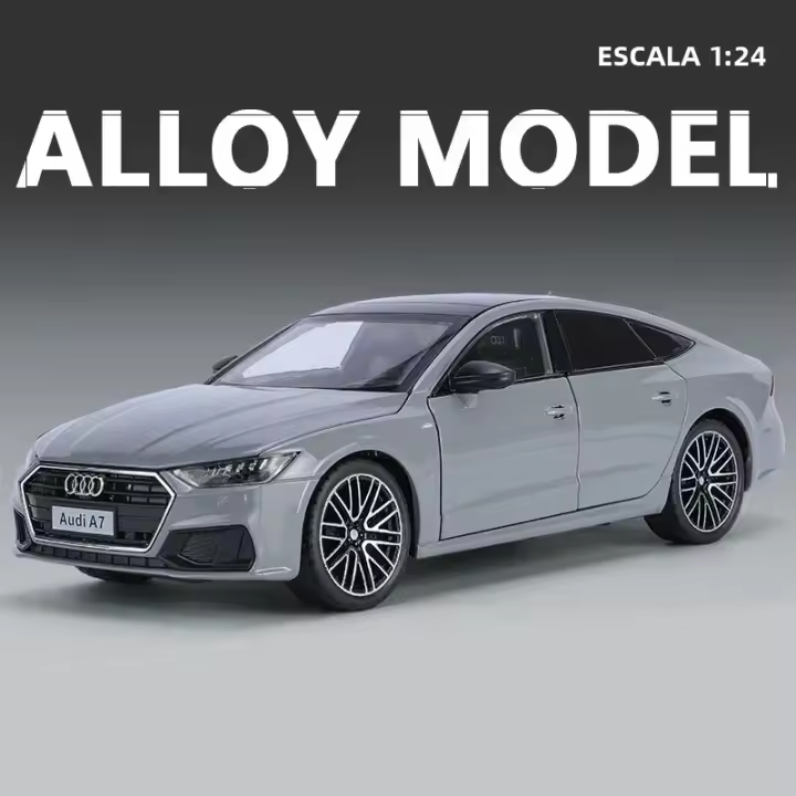 Audi A7 Modelo De Coche a Escala 1:24 Con Luz Y Sonido Puertas Abreables Coche De Acción De Aleación De Metal Para Colección Regalo Para Niño - 1