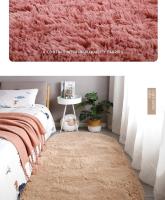 VIKAMA Alfombra De Silla De Seda Longa Teñida Nórdica Para Dormitorio Y Sala De Estar Alfombra Oval Sencilla Moderna Antideslizante Y Resistente Al Desvanecimiento Para Adultos - details 23
