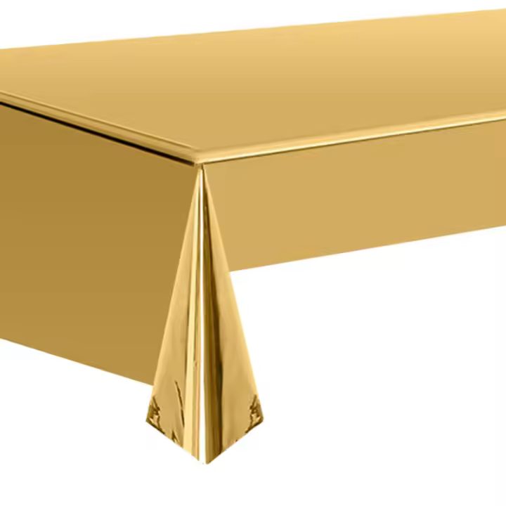 Mantel Desechable De Plástico En Rosa/ Oro/ Plata 137x274cm 54x108 Pulgadas Para Fiestas Y Decoración De Vacaciones Suministros De Cumpleaños - 1