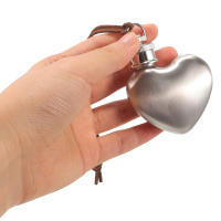 Botella De Agua De Acero Inoxidable Pequeña En Forma De Corazón Portátil Para Exteriores Flasque De Vino Miniatura - details 2
