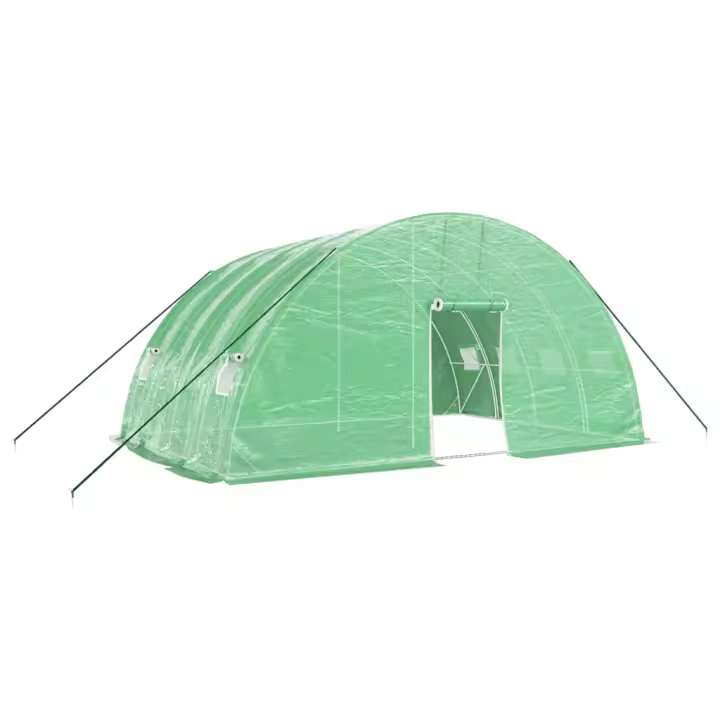 vidaXL Invernadero con Estructura Acero Invernáculo Vivero para Plantas Color Blanco,  Verde, y mas - 1