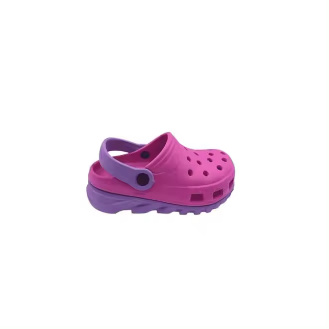 Zueco Crocs Niña Nicoboco Damex - Rosa y Violeta - Planta Rugosa de Calidad - 1