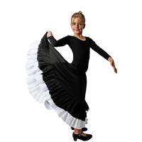 Falda de Flamenco con Dos Volantes para niña. Tallas y Colores a Elegir. - details 2