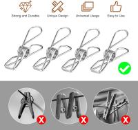 100 Piezas para Ropa de Metal, Pinzas Multiproyecto para Secar Ropa, Toallas, Mantas, Refrigerios, Bolsas para Archivos, Calcetines - details 3