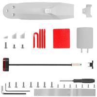 Guardabarros Ajustable Para Xiaomi M365 1s pro 2 Mi3 Scooter Eléctrico Con Porta Placa Y Faro Trasero Pieza Trasera Antigolpes - details 23