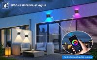 Lámpara De Pared Inteligente LED Control WIFI APP Alexa Google RGB CW 2700-6500K Ajustable En Ángulo IP65 Aluminio Impermeable - details 4