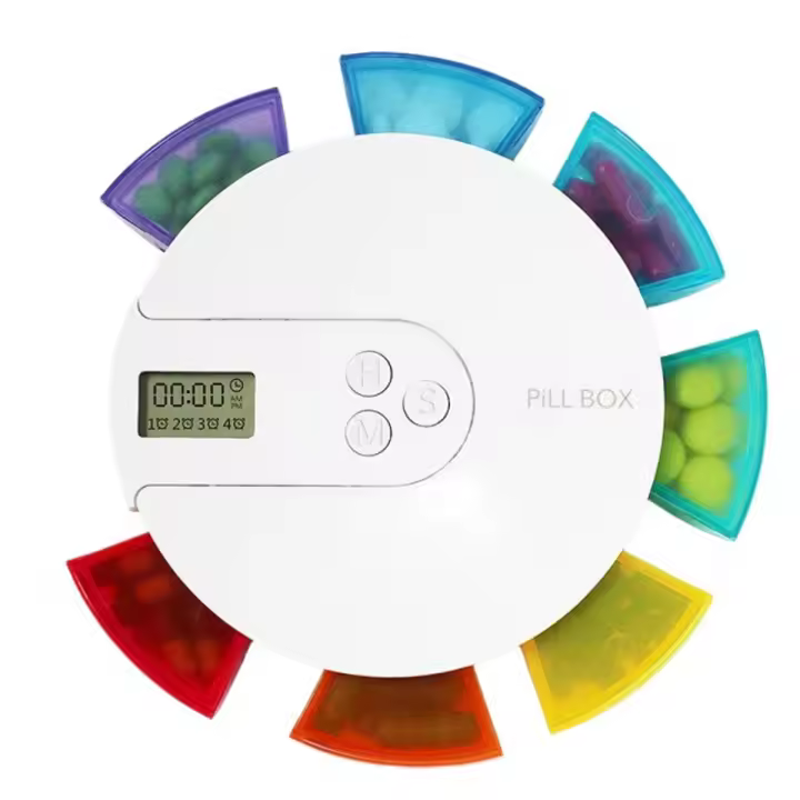 Pastillero Automático con Organizador Electrónico de Medicamentos 7 Días (Green) - 1