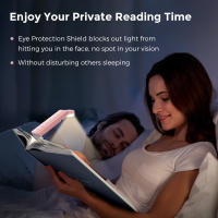 Lámpara De Lectura Recargable Con Timer Luz Portátil Para Libros En Cama LED Con 3 Temperaturas Y 5 Niveles De Brillo Clip Bookmark - details 8