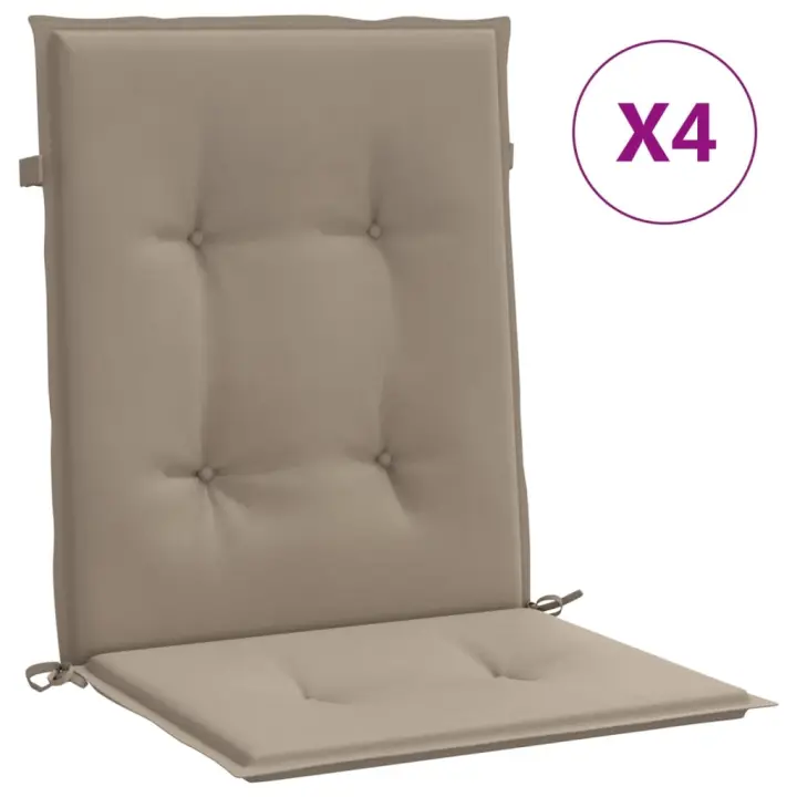 Paño de Silla de Jardín respaldo Bajo 4 UDS Canvas Oxford taupe - 1