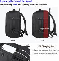 Mochila de viaje, mochila expandible convertible for llevar en el bolso, mochila for computadora portátil, mochilas casuales de negocios con puerto de carga USB, bolsa de senderismo for el fin de sema - details 4