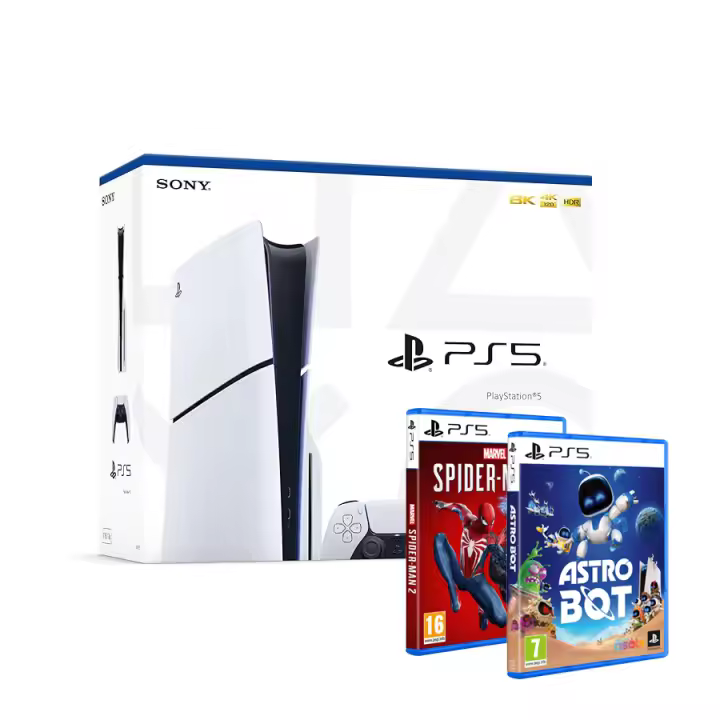 PS5 Slim 1TB + Spider-Man 2 + Astro Bot - 1