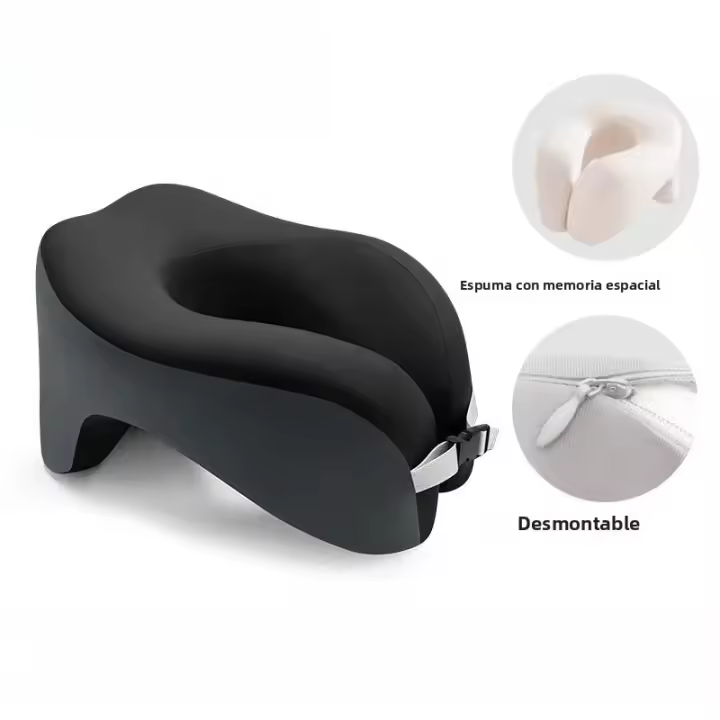 Almohada De Viaje En Forma De U De Espuma De Memoria Soporte Cervical Para Descanso Del Cuello Almohada Portátil VRZONE - 1