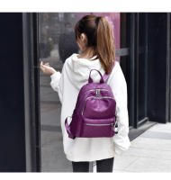 Nueva Moda Bolso De Hombro Doble Casual Para Mujer Bolsa De Escuela De Gran Capacidad Con Patrón Oscuro Material De Tela Oxford - details 15