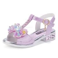 Sandalias Planas Para Niñas Princesa Vestido Lazo Moda Zapatos De Verano Antideslizantes Talla Verdadera Material PU Suave Cierre Hebilla - details 8